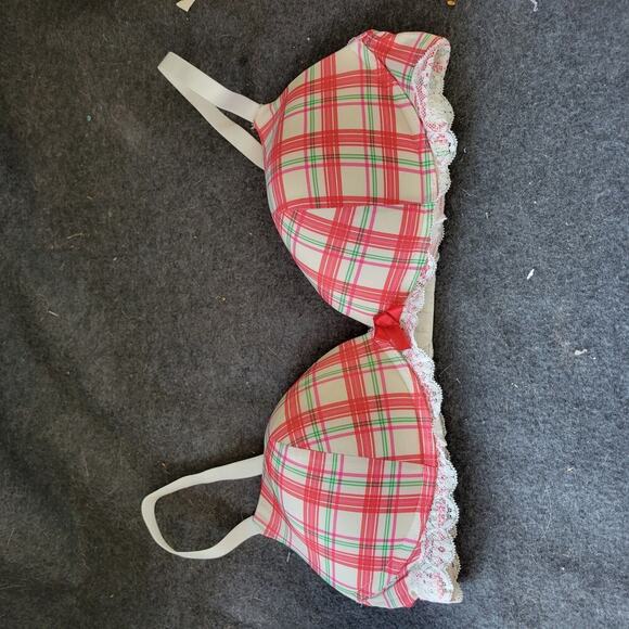 Adore Me Other - Adore Me Push Up Bra 36C Purple Red Padded Cup Wire Free Adjustable Strap